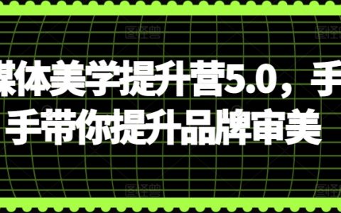 自媒体品牌形象优化课程5.0：专业指导提升审美水平【独家发布】