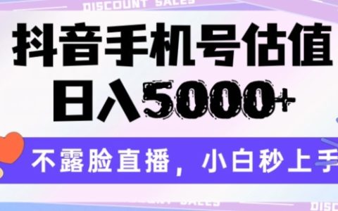 "抖音手机号价值评估：无需露脸直播，小白轻松日入5000+的秘诀【揭秘】