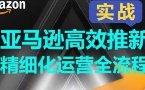 亚马逊新品推广精细化操作全程指导：全面、快速提升产品排名和销售量【揭秘】