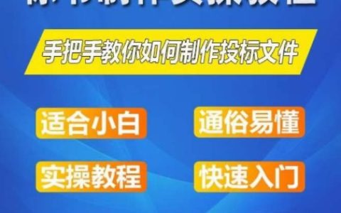 零基础标书制作实操教程：一周学会制作授标文件，手把手教学技巧分享