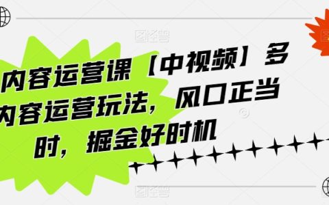 海外内容运营实战：中视频风口，多种内容玩法，掘金好时机！