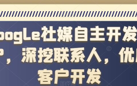 Google社交媒体：轻松开发优质客户，深挖联系人，实现自主客户拓展！