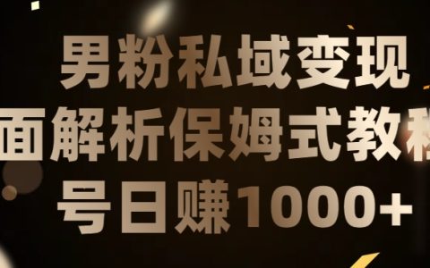 揭秘！男性私域流量长期靠谱项目，日吸粉200+，日变现实钱1000+，不为人知的lsp流量秘密！