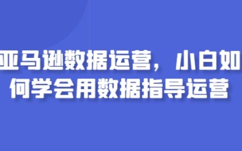 亚马逊运营数据分析教程：初学者如何利用数据优化运营策略