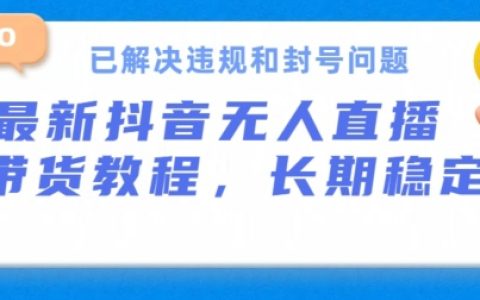 【抖音无人直播销售技巧】持续稳定收益，规避违规与封号风险，开播仅24小时即可成交，深度揭秘！