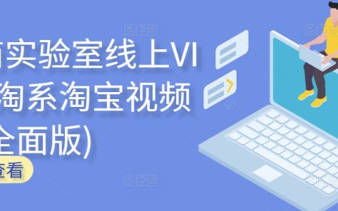 电商实验室-淘宝视频课全面版：淘系淘宝VIP线上课程，助您电商腾飞！