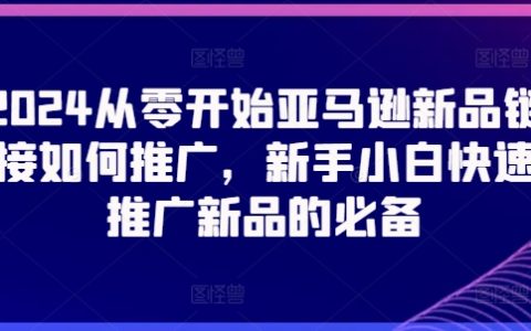 2024亚马逊新品推广策略：从零开始，新手小白快速上手的必备技巧！