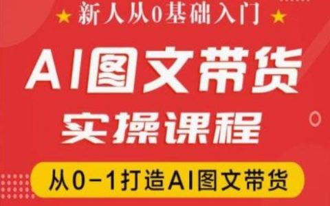 从零开始：抖音AI图文带货实战教程，全程指导0-1搭建AI驱动的带货策略