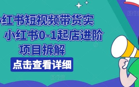 小红书带货新手指南：0基础开店教程，项目拆解及进阶技巧深度解析