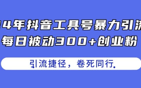 2024全新抖音工具号引流秘籍：轻松日揽300+创业粉丝，掌握捷径领跑行业竞争【深度解析】