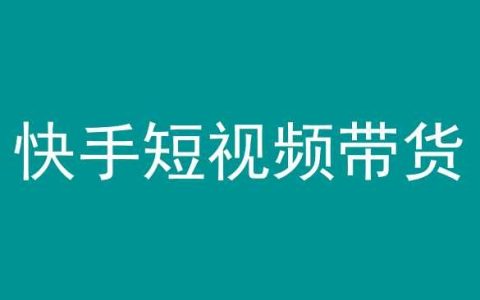 快手短视频电商攻略：简单易学的长期稳定项目，人人皆可上手操作