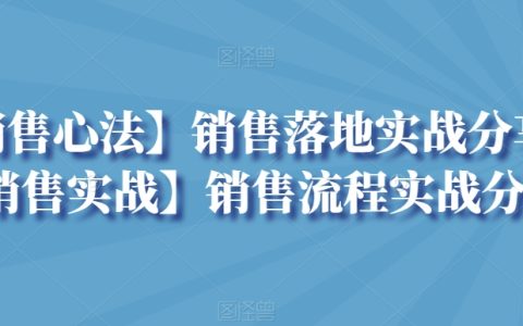 实战派销售秘诀：落地心法与流程策略解析+深度实战案例解析