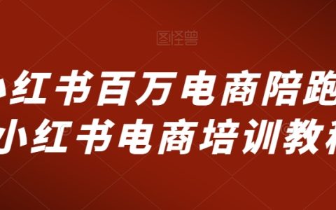 小红书电商百万级陪跑计划，专业电商培训课程攻略