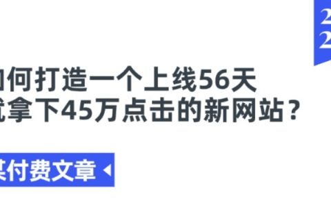 新网站运营攻略：56天狂揽45万点击量的秘密技巧