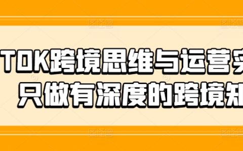 TikTok跨境运营实战教程，深度学习国际营销秘诀，专业课程助力高效运营