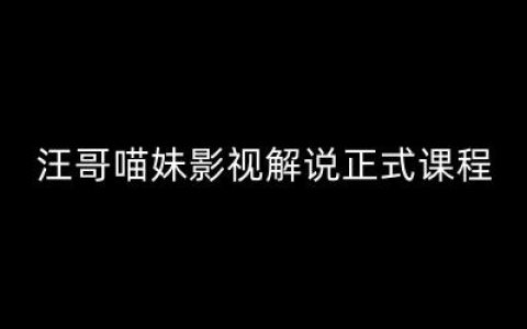 《汪氏影视剪辑大师班：剪映与PR实操教程，揭秘视解说剪辑五大高效法则及七大核心工具》