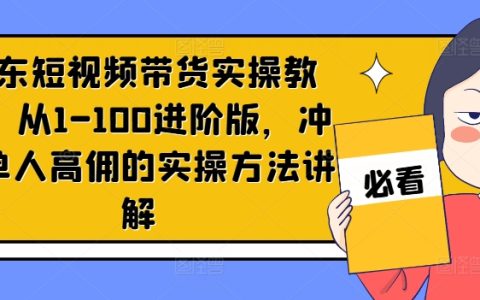 京东短视频营销全攻略：从入门到精通，解锁个人高佣金带货技巧