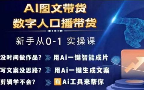 从零开始：AI图文与数字人直播带货实战指南，打造高效电商销售体系