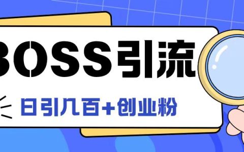 Boss直聘引流创业粉丝全新攻略：单日引入100+创业粉大揭秘