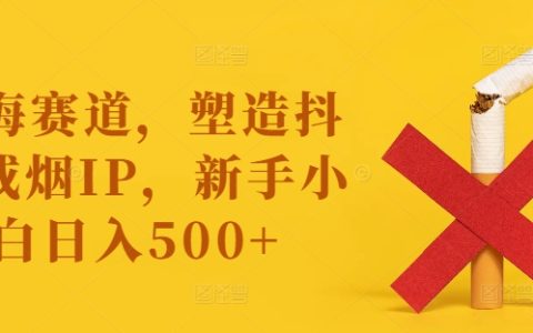 抖音戒烟IP蓝海赛道探秘：新手小白如何实现日入500 元以上