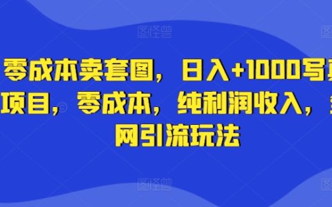 零成本套图变现攻略：日赚1000+的高利润写真项目，全网引流技巧与实操指南