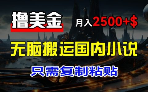 揭秘高收益美金搬运项目：一键复制国内爽文，新手轻松月入3000+美金，快速上手指南