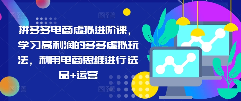 拼多多电商进阶攻略：掌握高收益虚拟产品策略，电商选品与运营技巧一网打尽（持续更新）