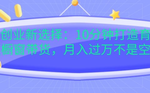 宝妈轻松创业：十分钟内创建育儿视频橱窗带货，月入过万并非难事【揭秘】