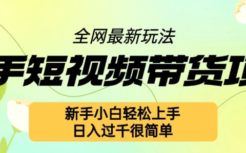 快手短视频带货新手攻略：轻松上手的新玩法，日入百元不是梦【揭秘】