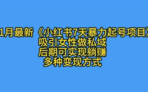 K总团队11月最新小红书快速起号策略，精准吸引女性用户打造私域流量