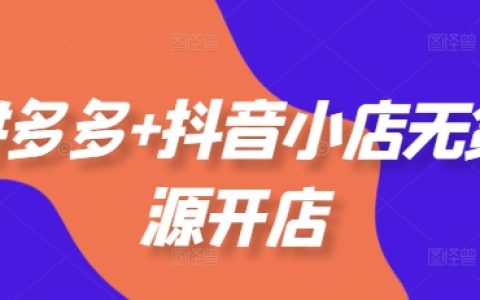 拼多多与抖音小店无货源开店全攻略：选品、运营、基础技巧、付费推广及爆款案例解析（更新至11月）