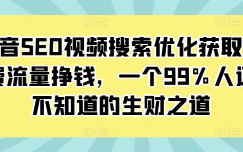 抖音视频SEO优化技巧，掌握99%人未知的免费流量生财之道