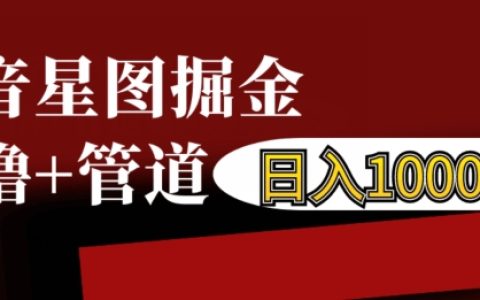 抖音星图任务赚钱攻略：搭建管道or自主运营，日赚千元不是梦【揭秘】