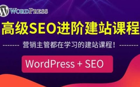 WordPress外贸建站+SEO优化课程【57节课】