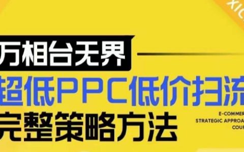 【2024最新版】万相台无界应用，实现超低PPC高效引流策略，详解店铺核心选款与低成本盈利方法