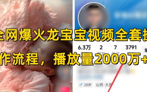 全网爆款龙宝宝视频制作指南：从选题到发布，实现2000万+播放量的全套操作流程