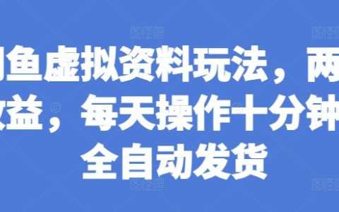 揭秘闲鱼虚拟资料盈利技巧：双倍收益，每日仅需10分钟，自动发货操作指南