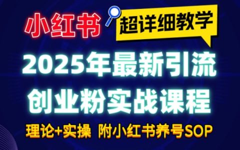 2025年最新小红书引流技巧实战培训 小白轻松入门 月收入破万 附详尽小红书账号养号流程 SOP教程