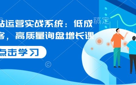 国际站运营实战教程：低成本引流与高质量询盘增长全攻略