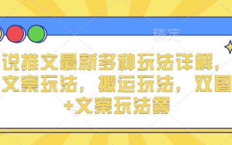 最新小说推文多种玩法深度解析：实况文案技巧、搬运策略及双图加文案组合玩法全揭秘【实战指南】