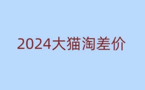 2024新版大猫淘差价教程，零基础新手也能轻松掌握的无货源电商课程