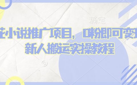 蛋花小说推文项目实操教程：0粉丝也能变现，新手搬运全攻略